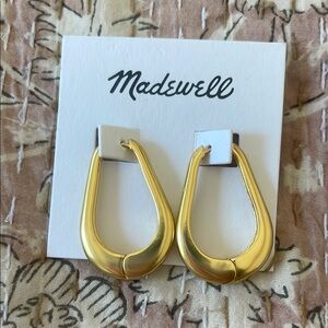 Madewell Gold Modern Hoop Earrings